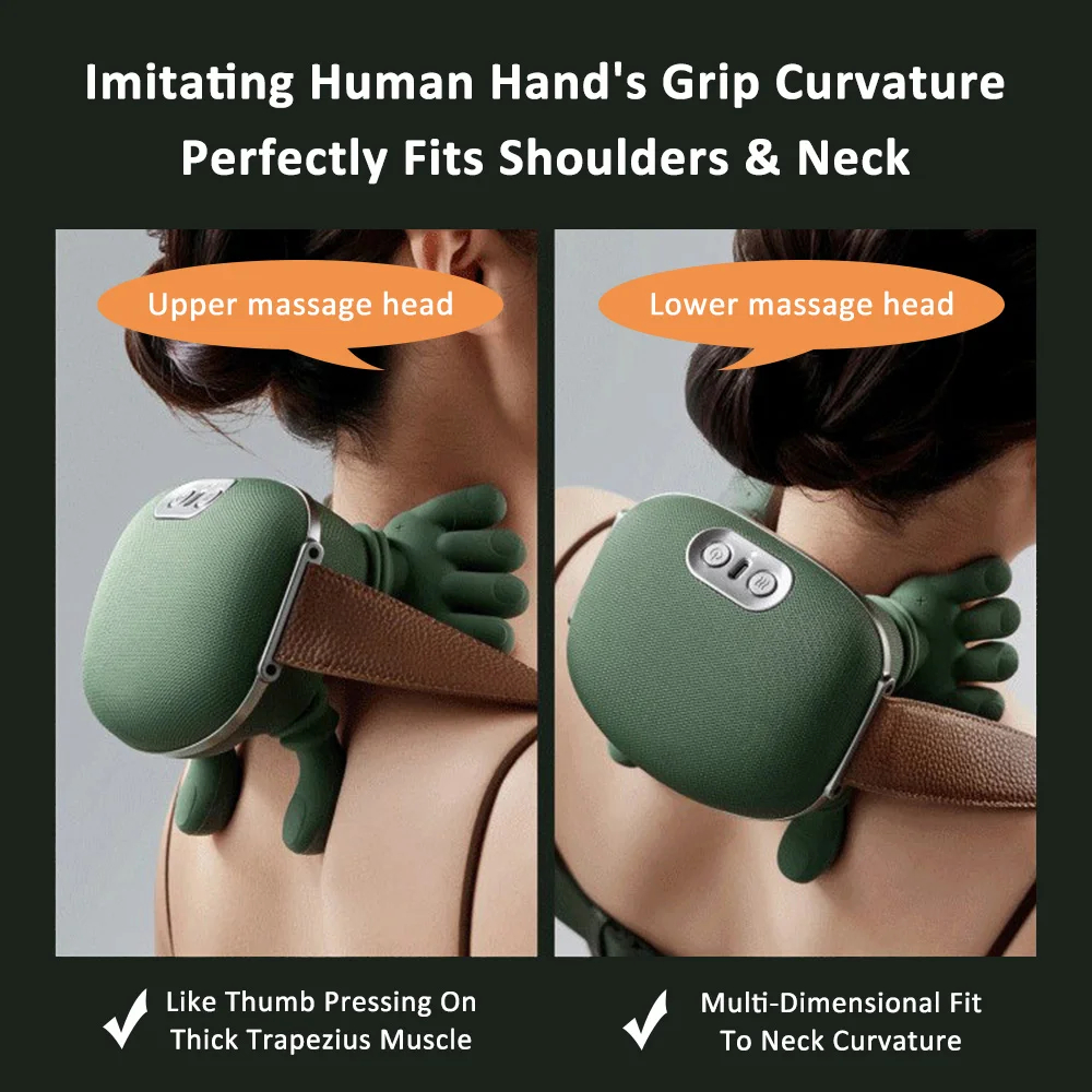Bionic Hand Neck & Shoulder Massager with Heat 3 Speeds