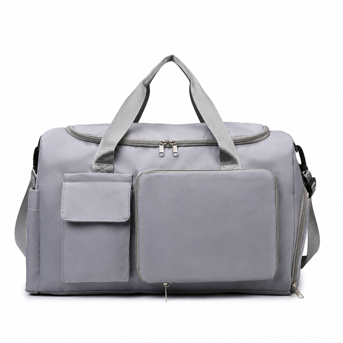 Travel Duffel Bag with Separate Shoe Compartment and Front Pockets