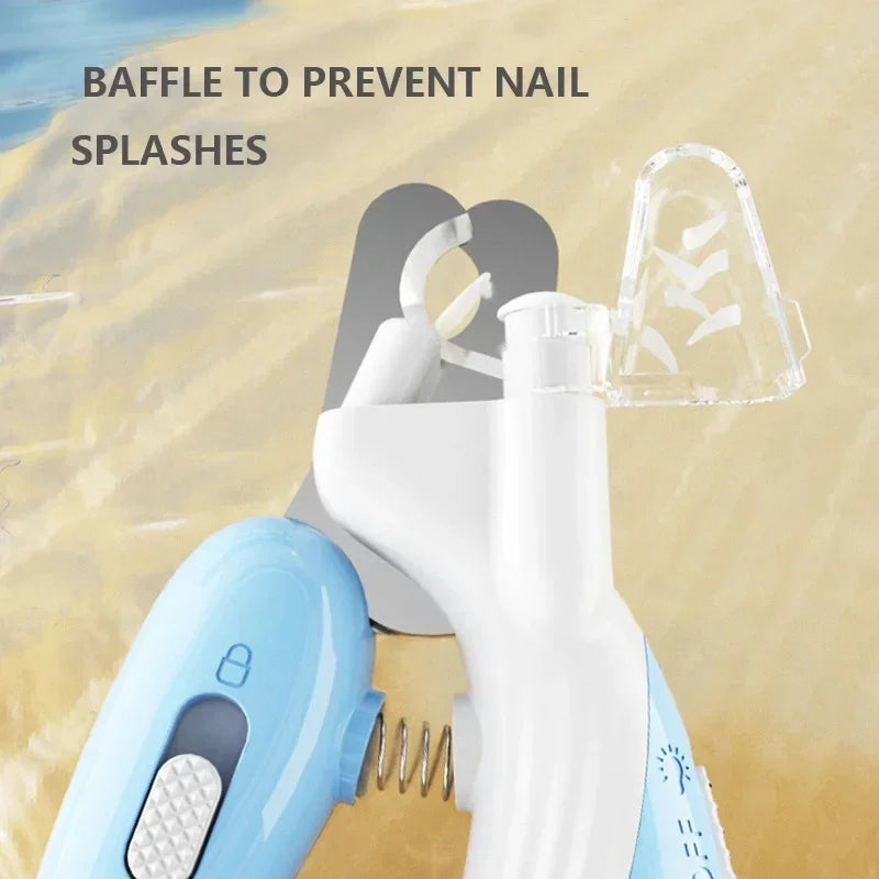 Pet Nail Clipper with LED Light & Built-In Nail File