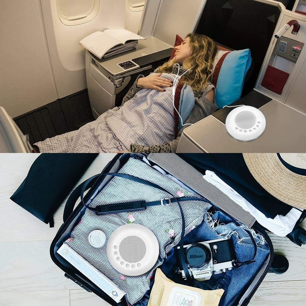 White Noise Sleep Sound Machine with Timer and USB Cable