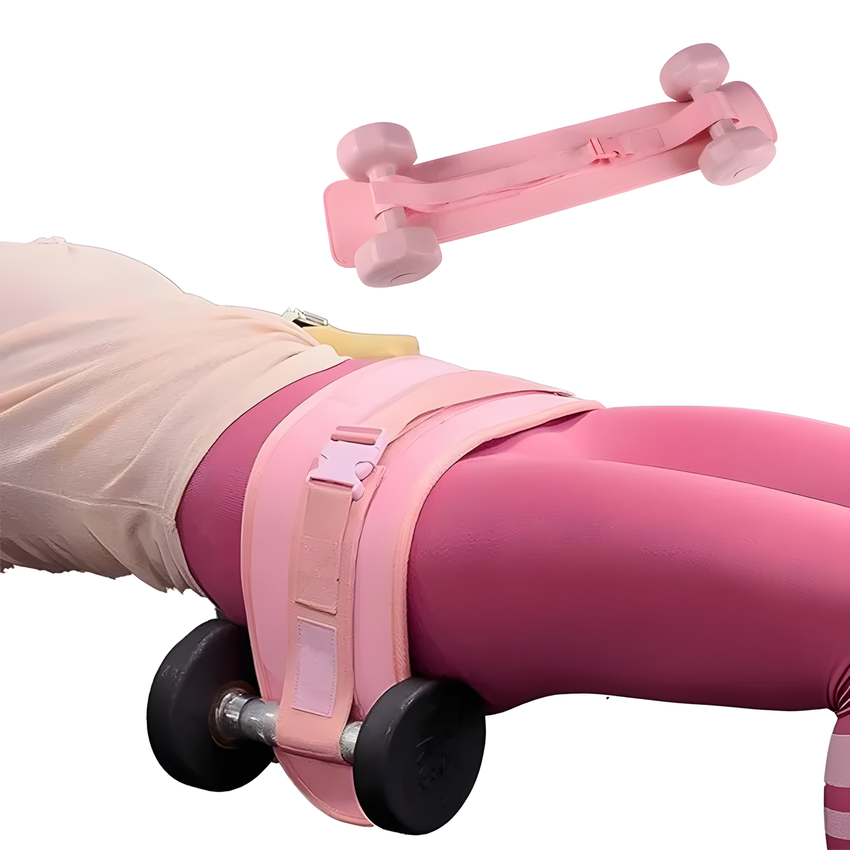 Hip Thrust Belt, Padded Dumbbell Holder for Glute Bridges