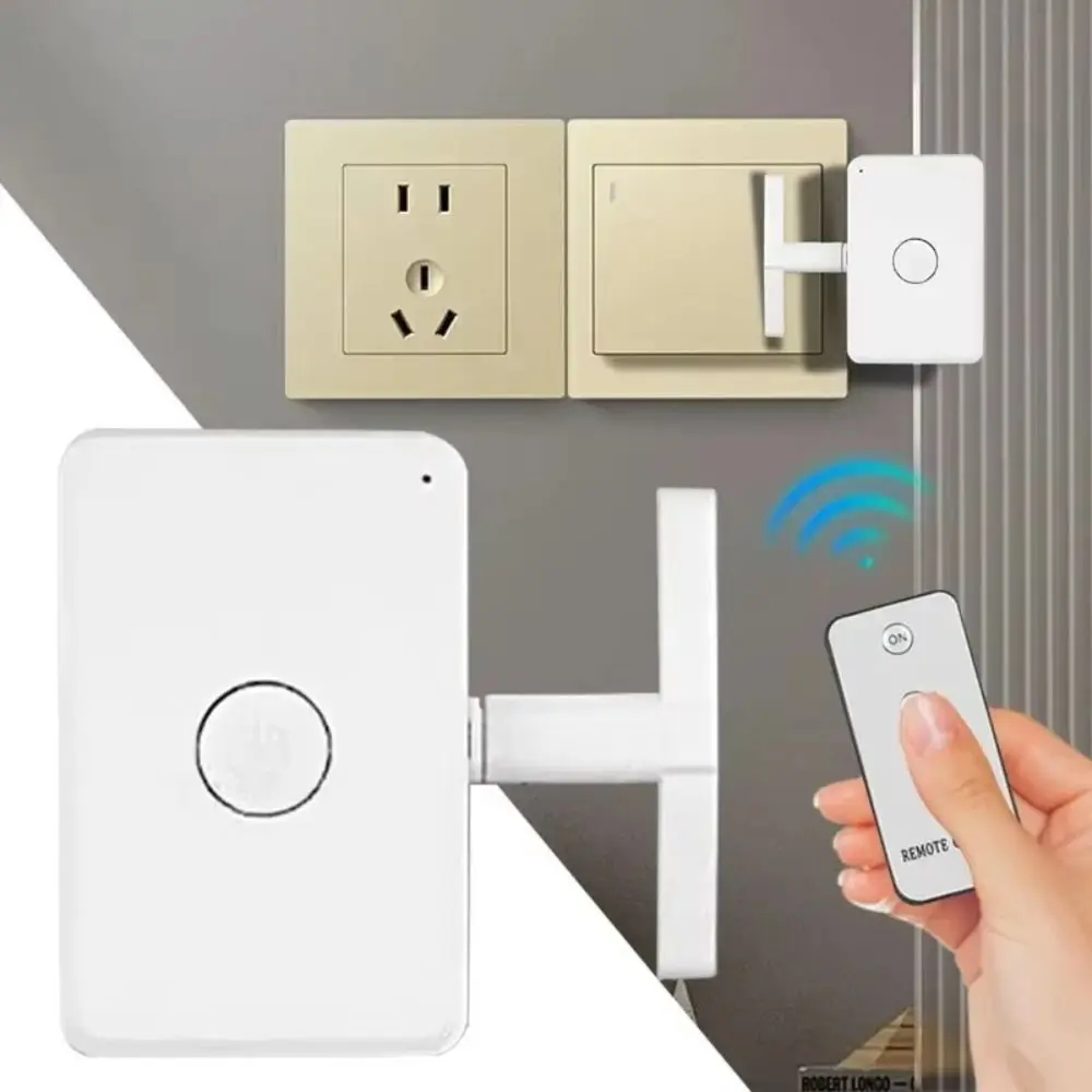 Wireless Light Switch Actuator with RF Remote No Wiring