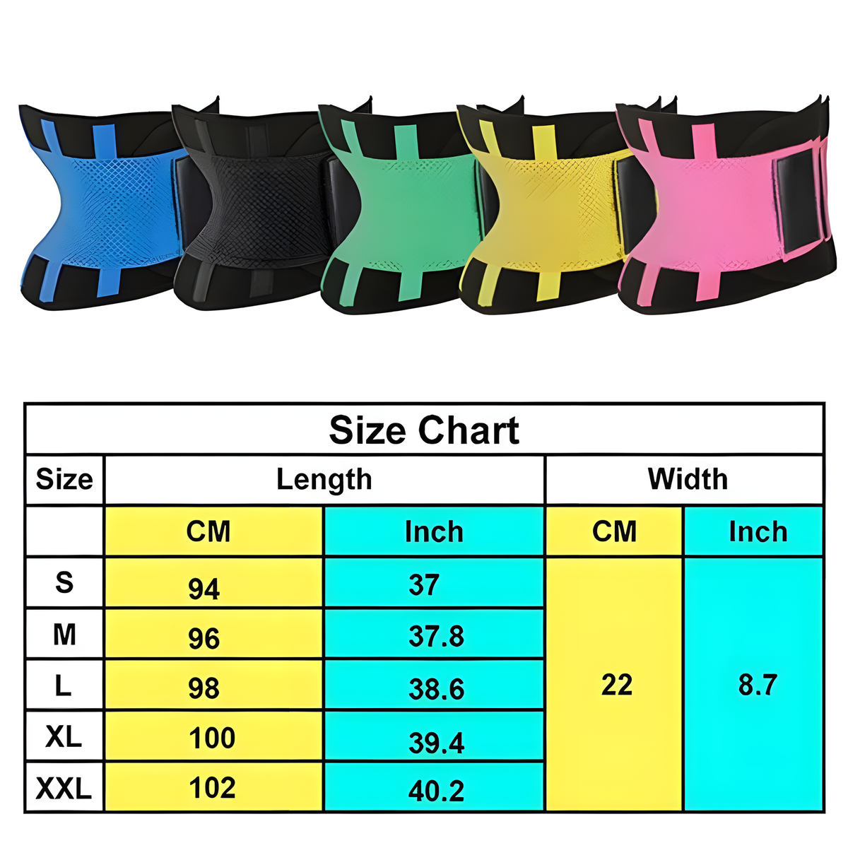 Adjustable Sports Waist Support Belt with Wide Wraparound Fit