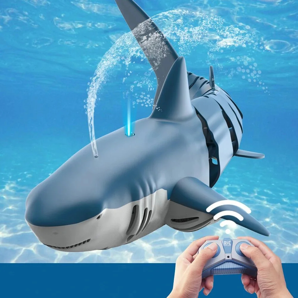 Rechargeable Remote Control Shark Boat for Pool Water Play