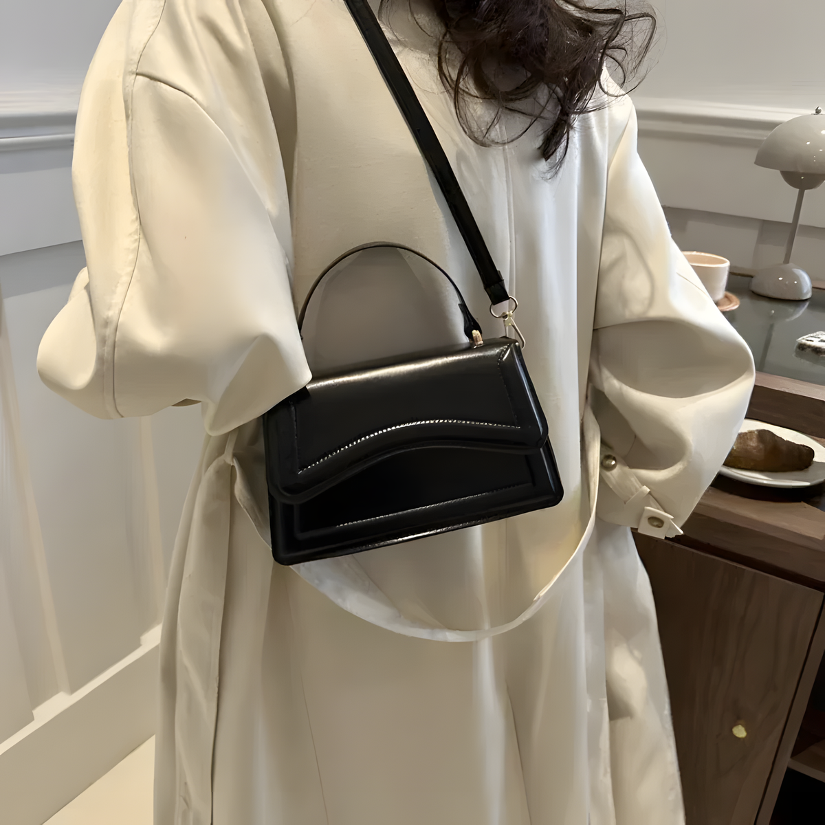 Mini Square Shoulder Bag with Top Handle
