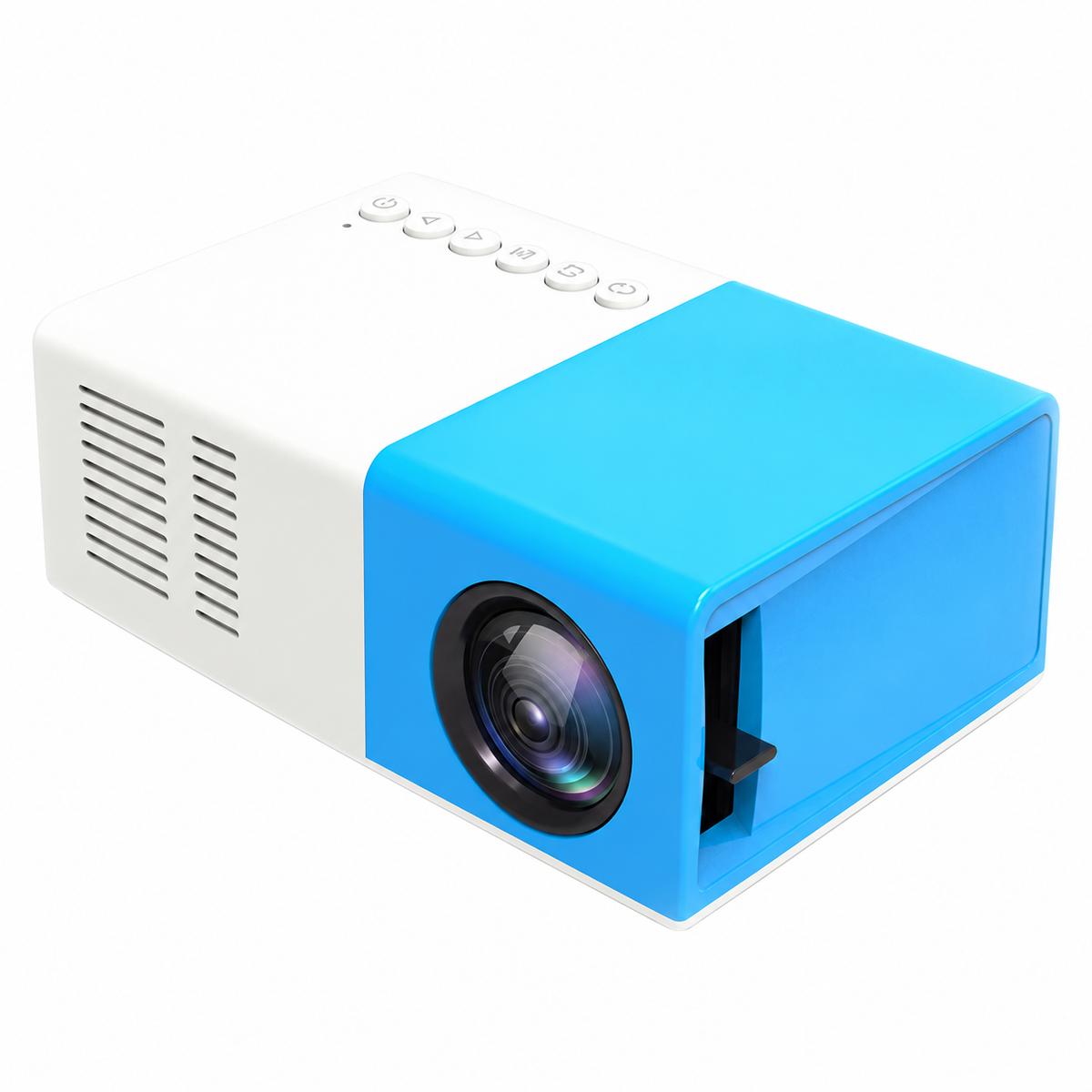 Portable Mini LED Projector with Manual Focus and Top Controls