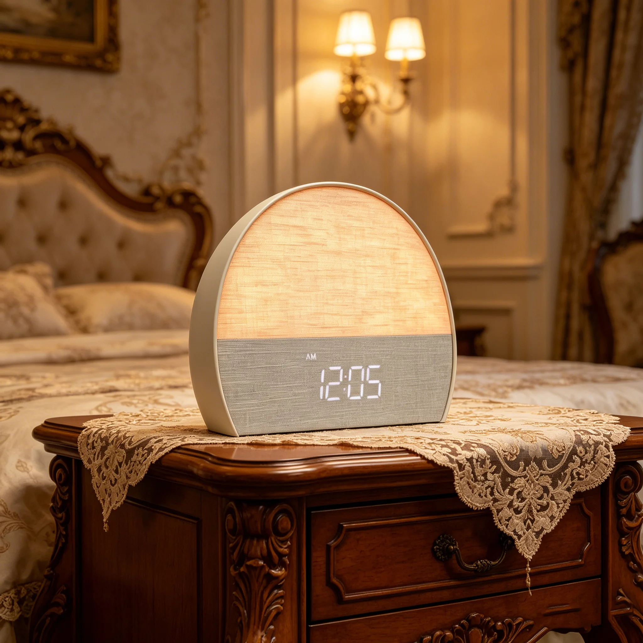Sunrise Alarm Clock with Bedside Light and Sound Features