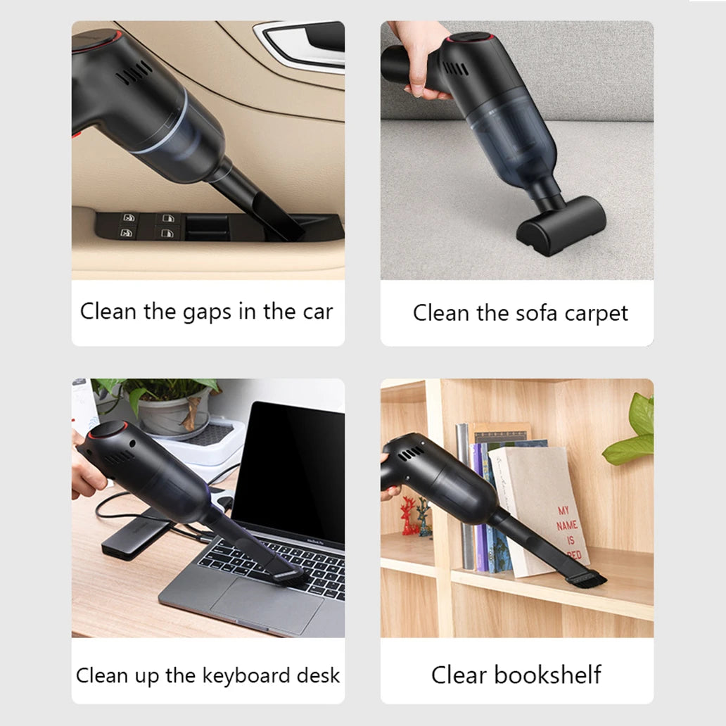 Portable Handheld Car Vacuum Cleaner Cordless 3 Colors
