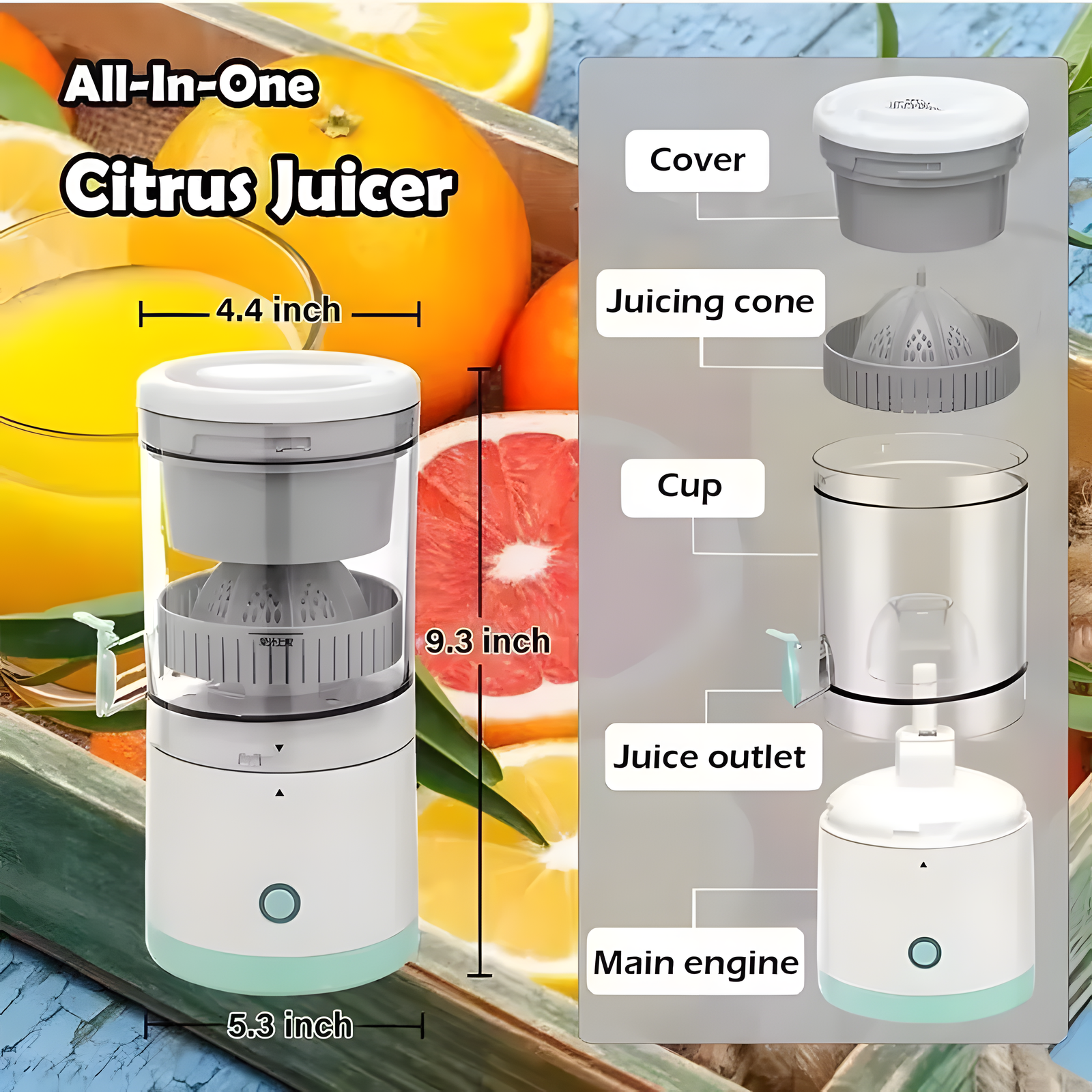 Mini Portable Juicer Blender USB Rechargeable – Pink & Green