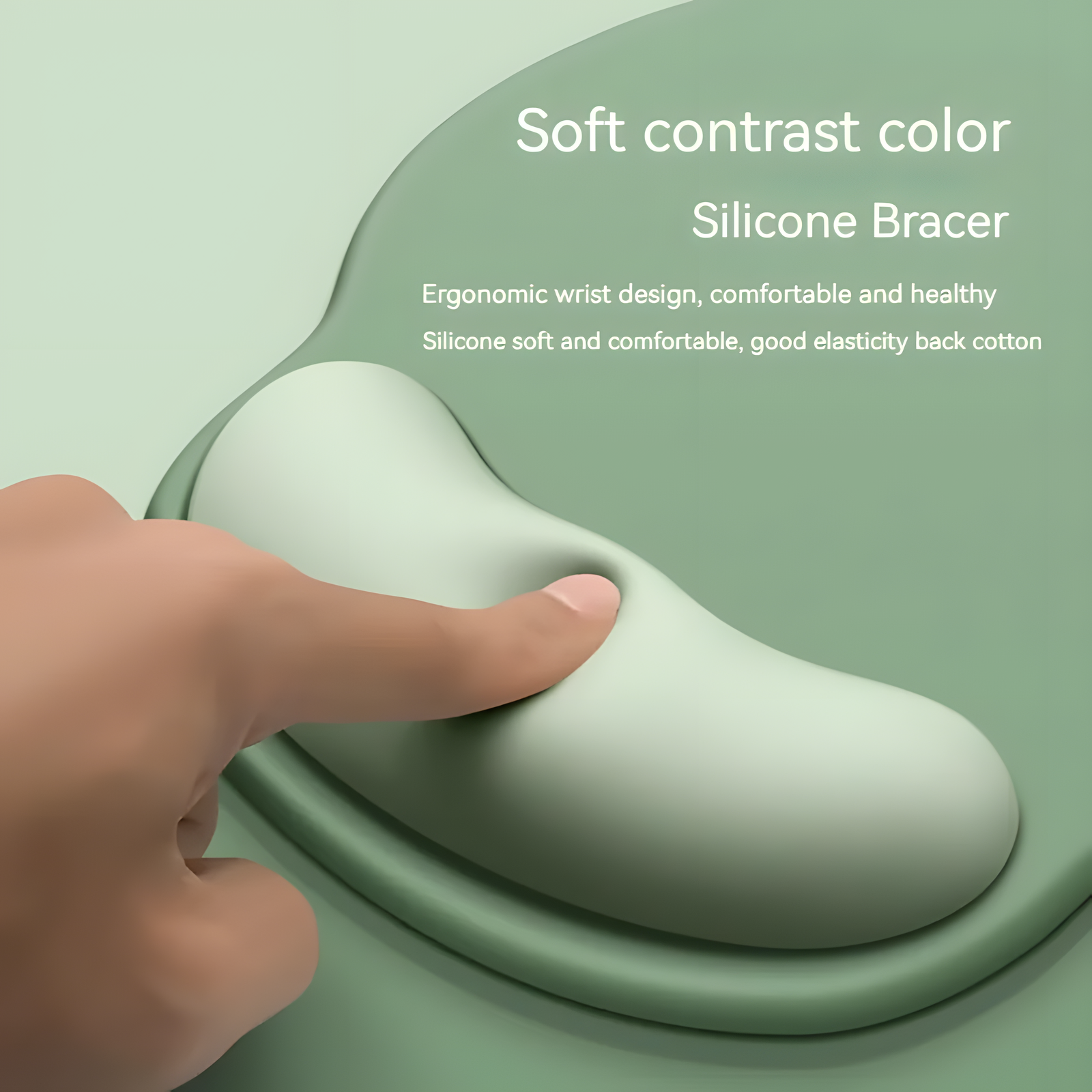 Gradient Mouse Pad with Wrist Rest Ergonomic Desk Mat