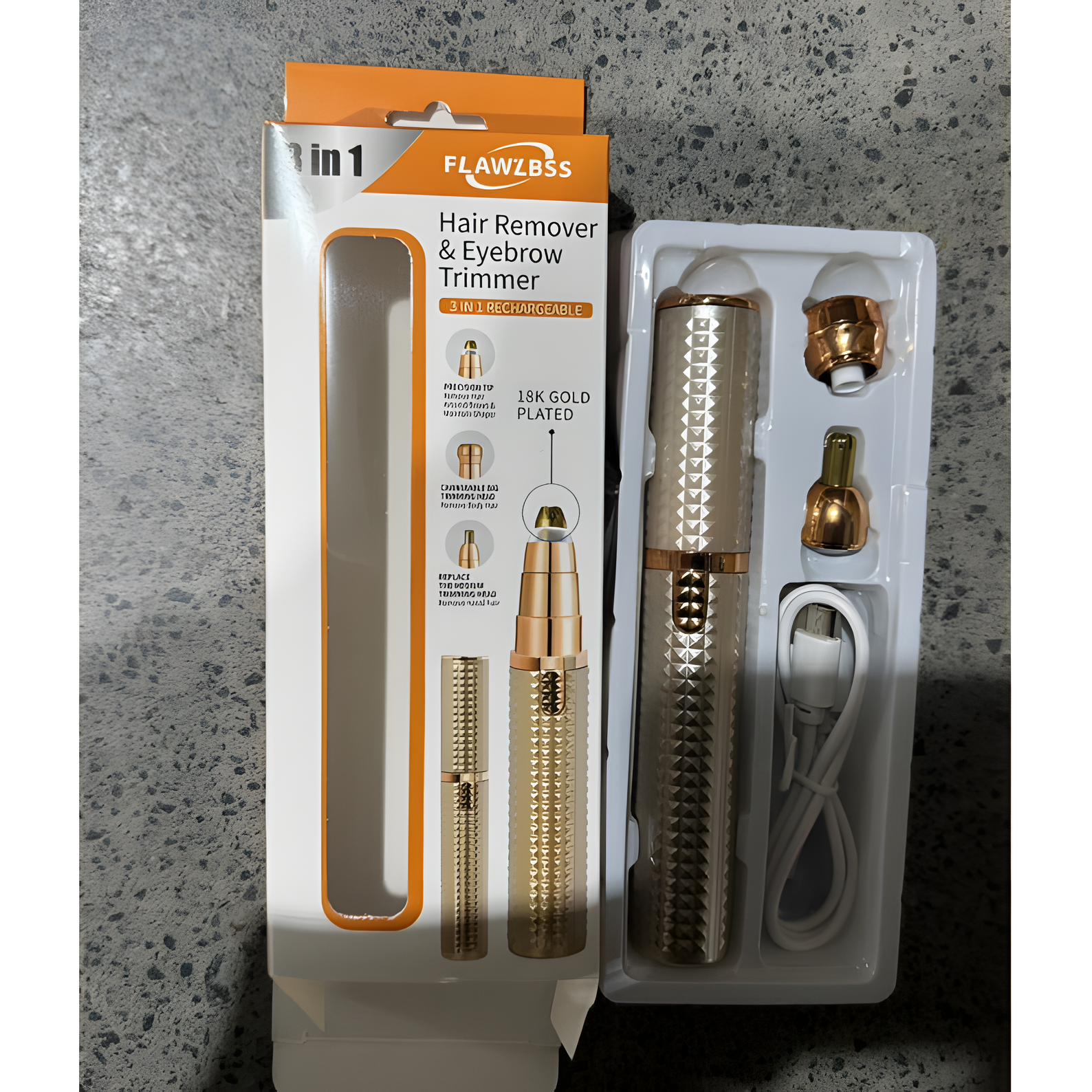 3-in-1 Facial Hair Trimmer for Men Nose Ear Beard Grooming