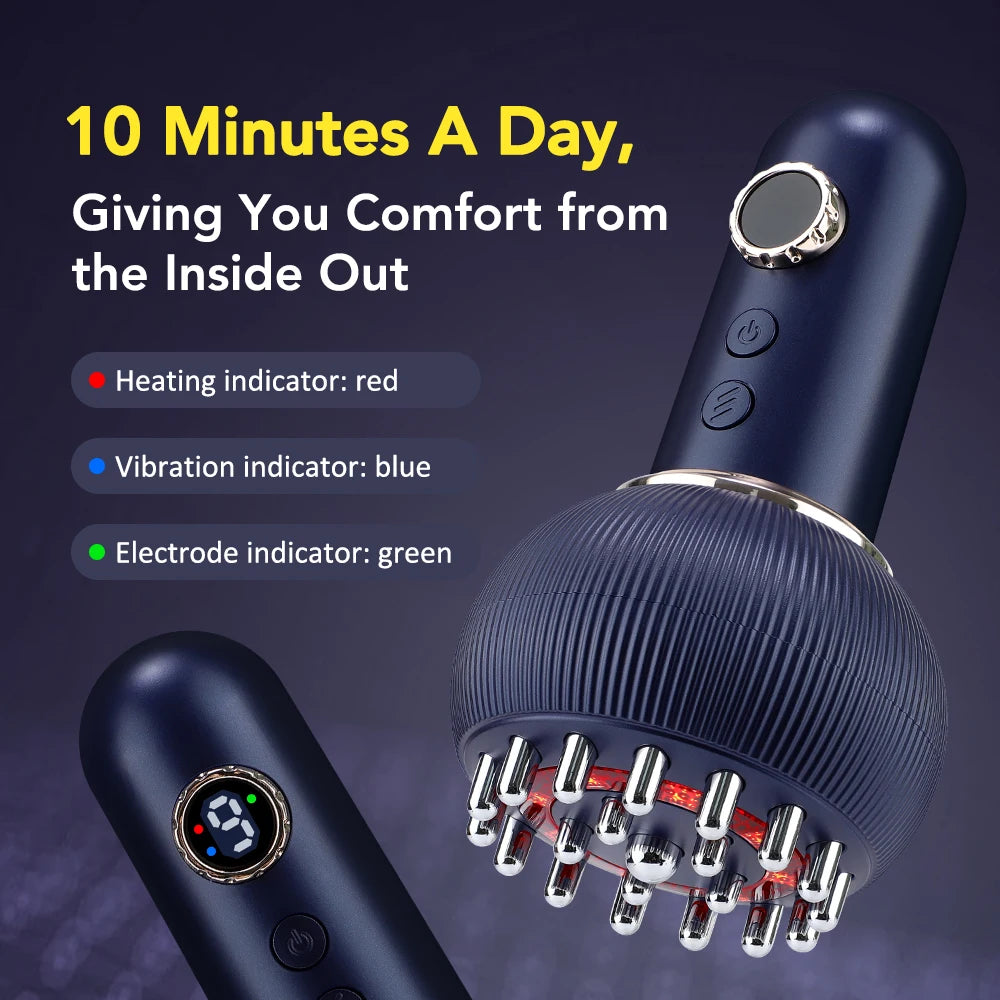 4-in-1 Electric Gua Sha Cupping Massager - Hot Compress & Microcurrent Body Relief - TradixPro