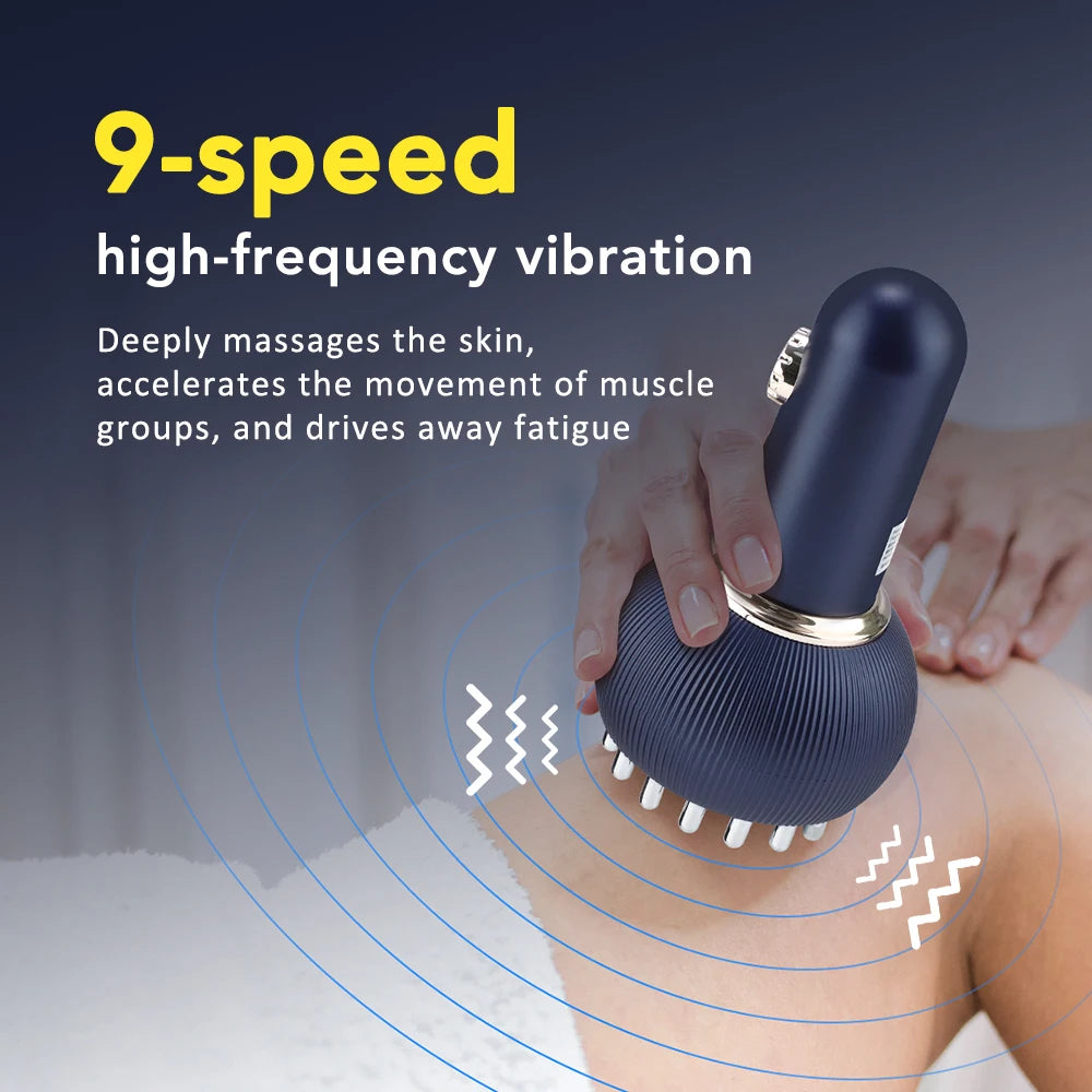 4-in-1 Electric Gua Sha Cupping Massager - Hot Compress & Microcurrent Body Relief - TradixPro