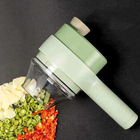 4-in-1 Electric Vegetable Cutter - Handheld Slicer, Grinder & Peeler - TradixPro