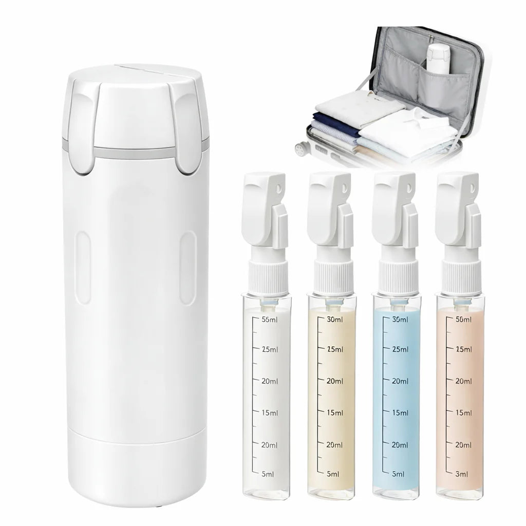 4-in-1 Travel Dispenser Bottle - Shampoo, Conditioner, Lotion & Body Wash - TradixPro