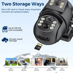 4K Solar Powered Security Camera - Dual Lens WiFi Outdoor Surveillance - TradixPro