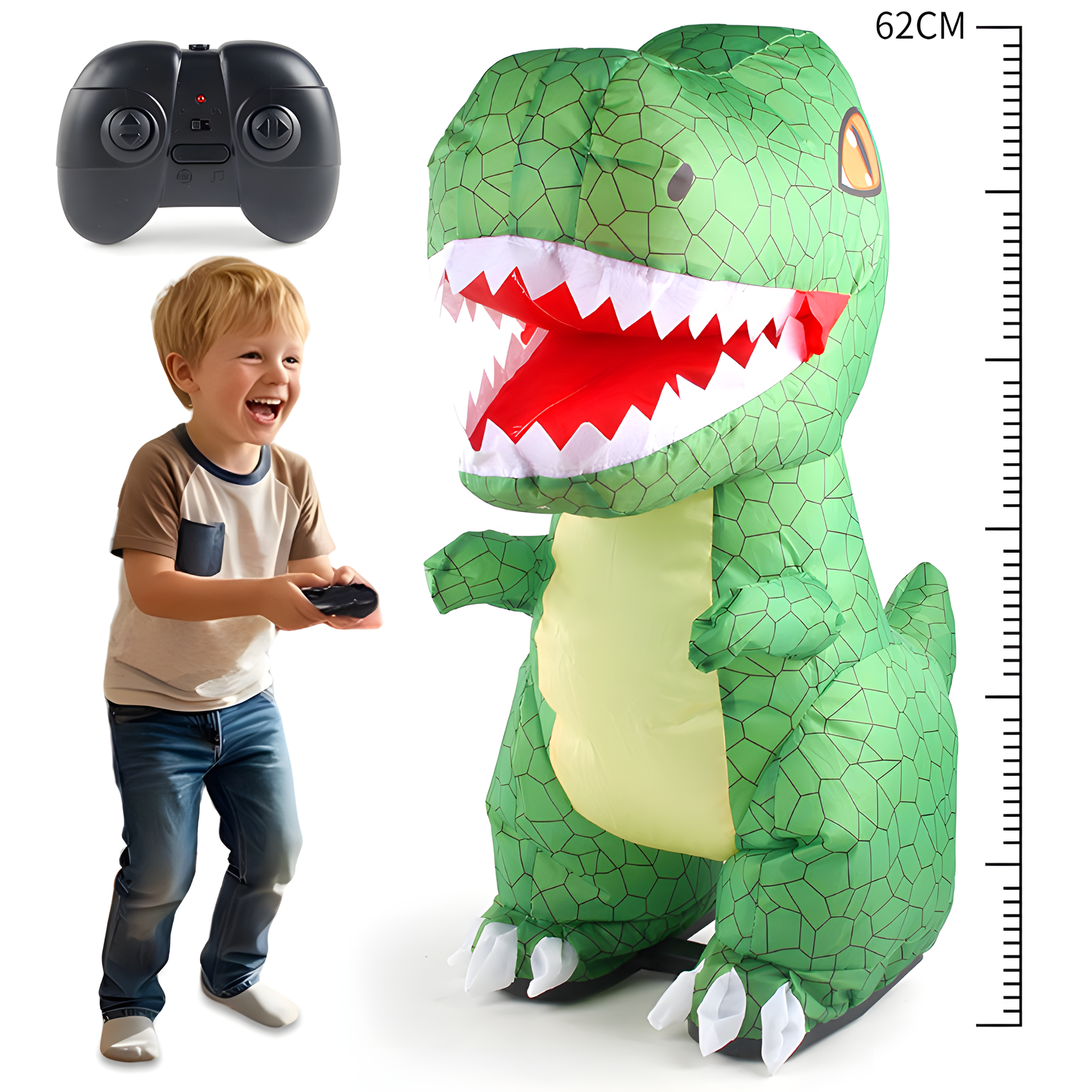 Inflatable Remote Control Dinosaur Toy for Kids RC Dino