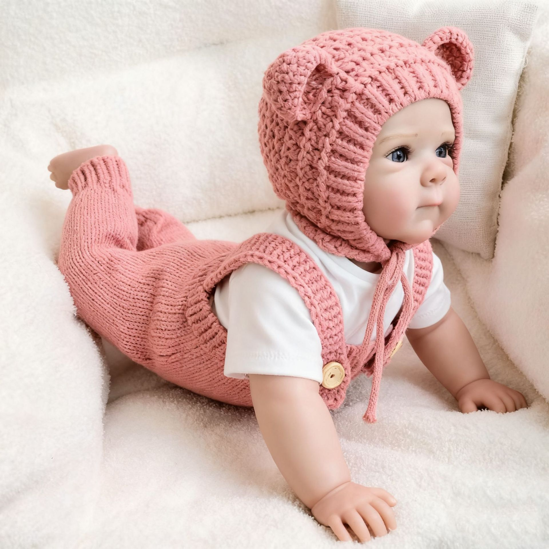 Realistic 19 Inch Doll High-Color Painted Headdress for Girls