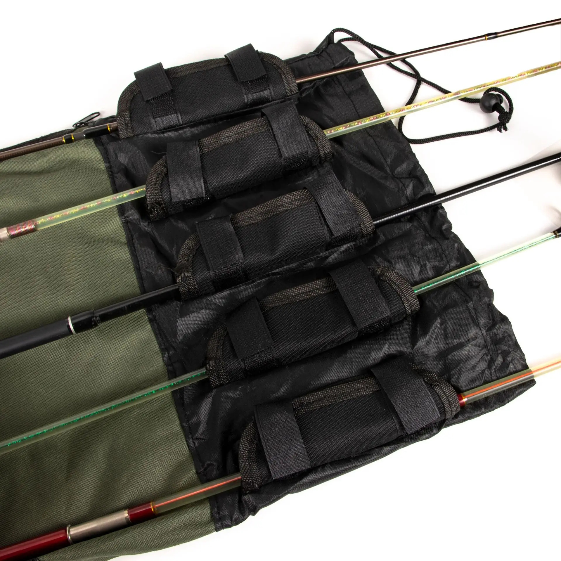 Foldable Fishing Rod Carrier Bag with Shoulder Strap 114cm