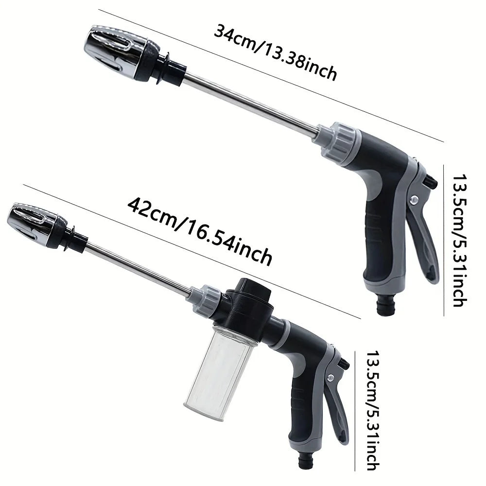 High-Pressure Car Wash Water Gun with Dual Grip