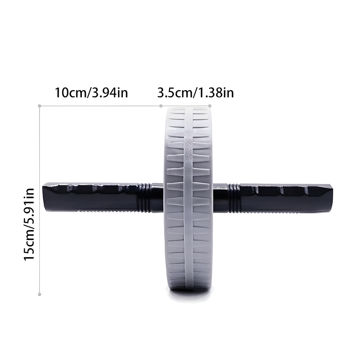 15 cm Ab Roller Wheel with Textured Handles for Core Workouts