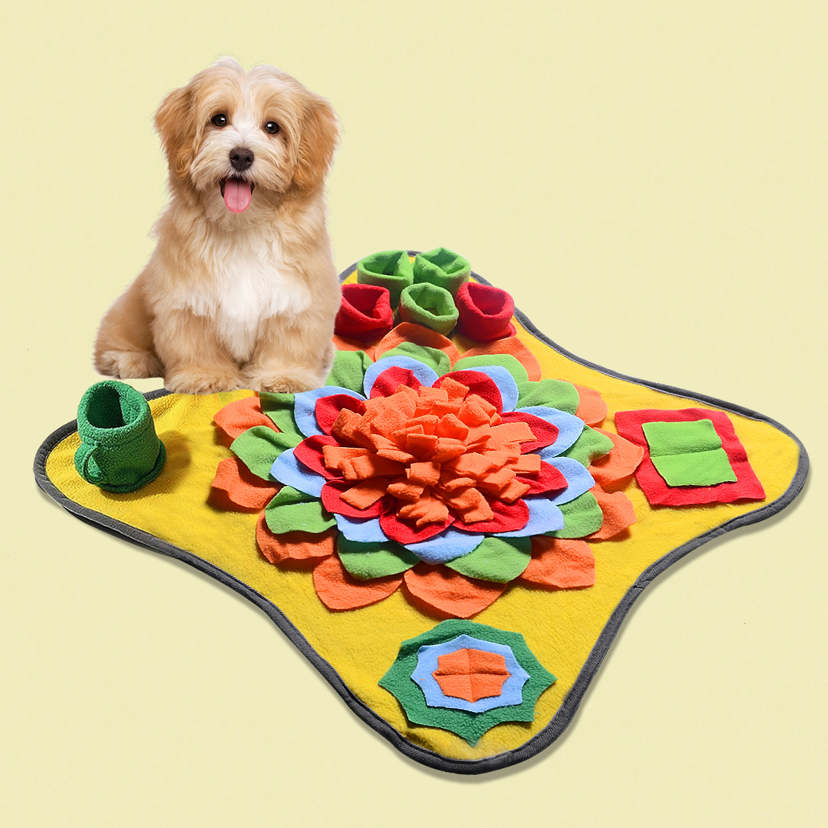 Pet Snuffle Mat Slow Feeder Enrichment Toy for Dogs 48x48cm