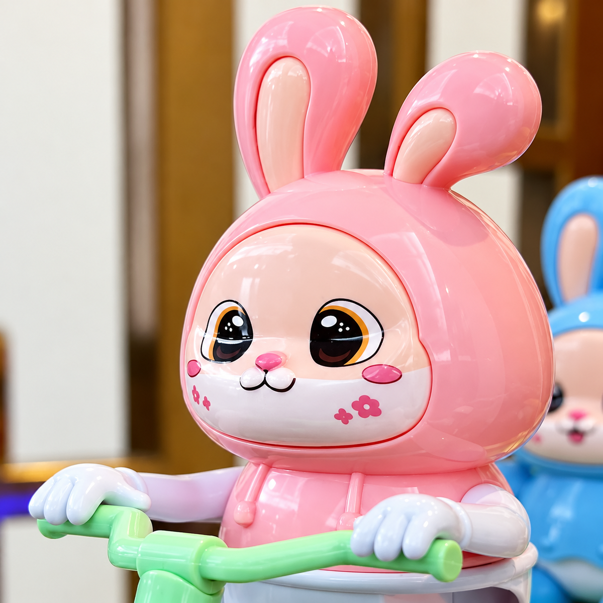 Musical Bunny Tricycle Toy with Battery-Powered Motion and Lights