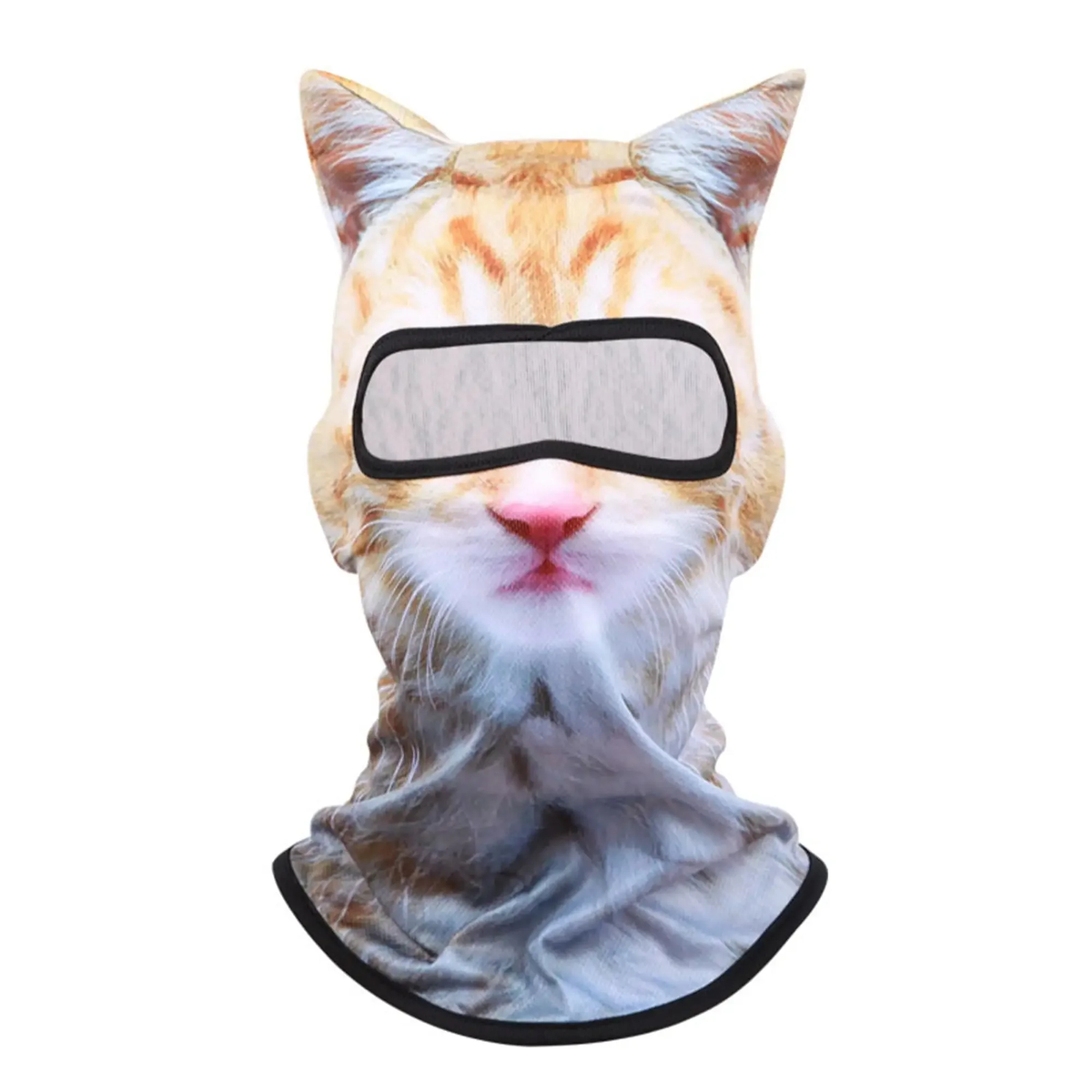 3D Animal Face Balaclava with Mesh Eye Panel and Ears
