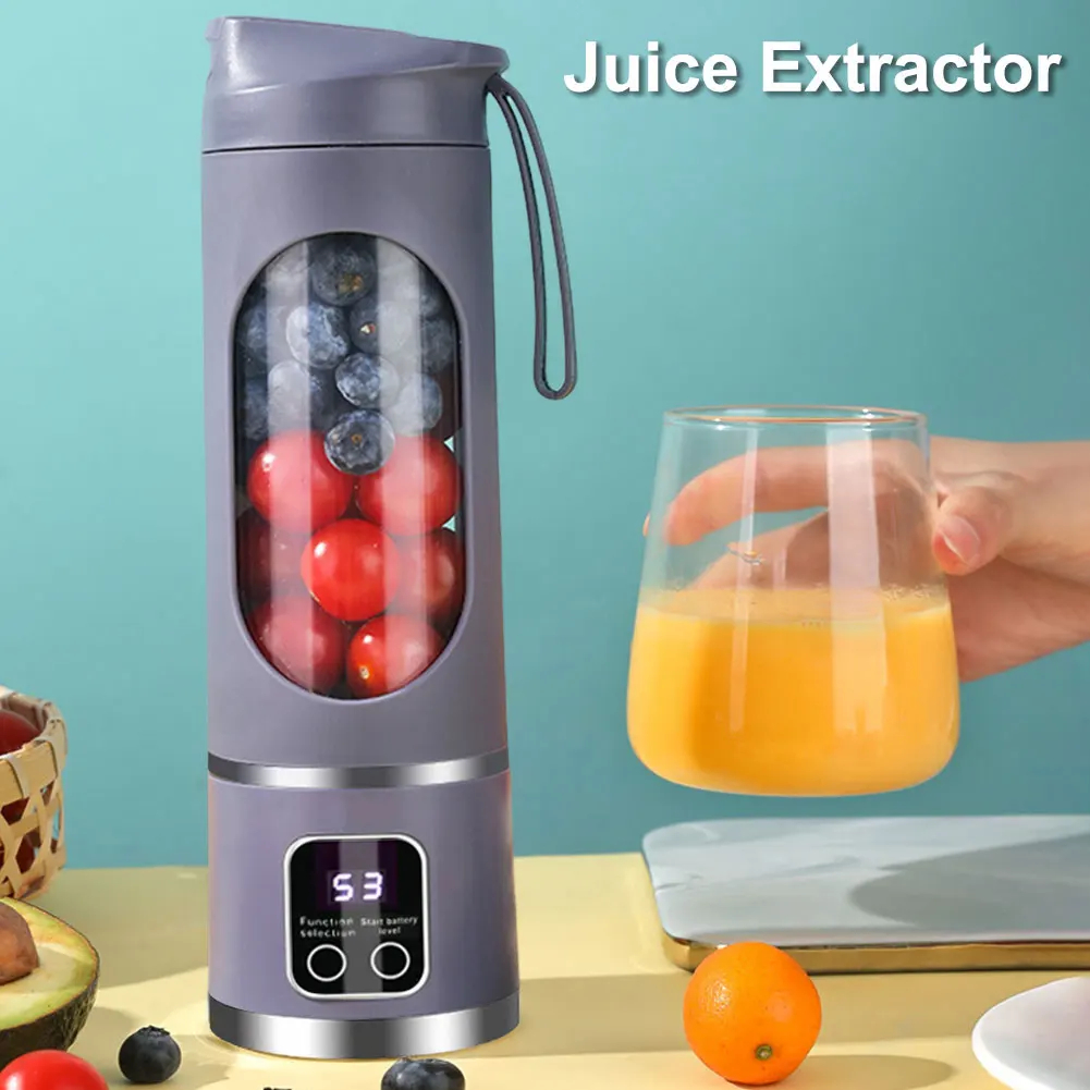 Portable Blender Cup 450ml USB Rechargeable 8-Blade