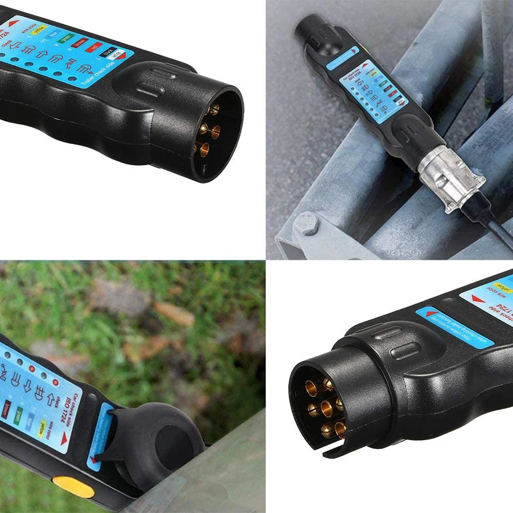 7-Pin Trailer Connector Tester – LED Light Diagnostic Tool