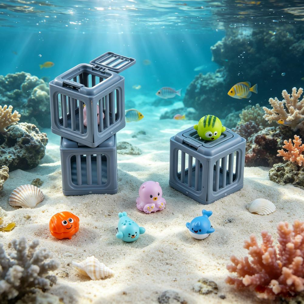 Underwater Rescue Toy Set Ocean Animal Dive Toys for Kids