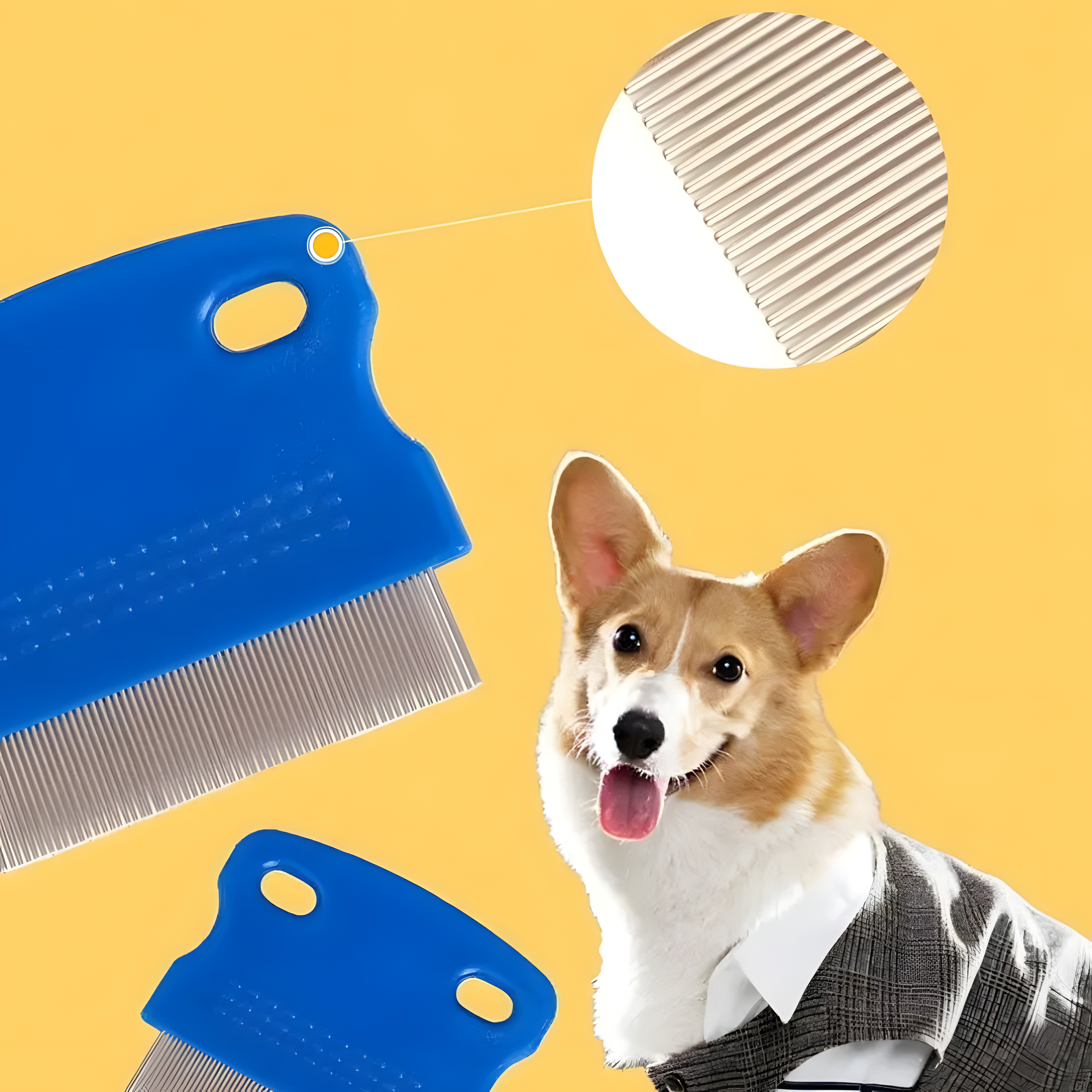 Pet Grooming Comb Set Detangling Brush Small & Large