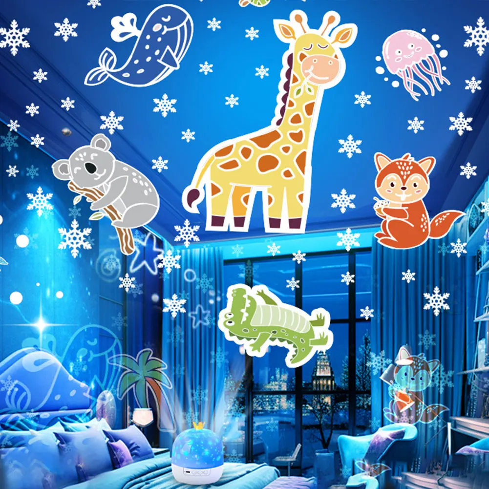 Star Projector Music Lamp with Film Sets & Bluetooth Option