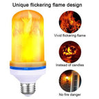 LED Flame Effect Light Bulb 2-Pack - 4 Modes | Realistic Fire Simulation | E26 Base