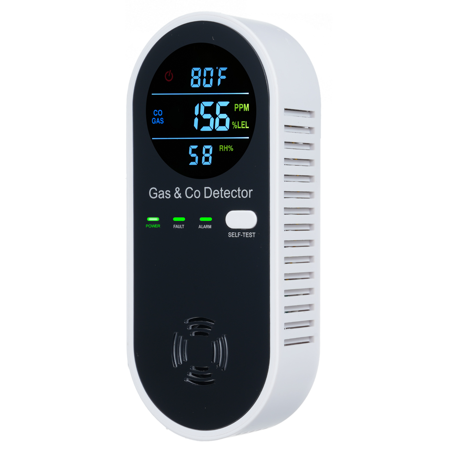 Portable Gas & CO Detector with Alarm – Plug-In Safety Monitor