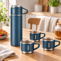 500 ml Insulated Flask Set with Three Matching Cups and Gift Box