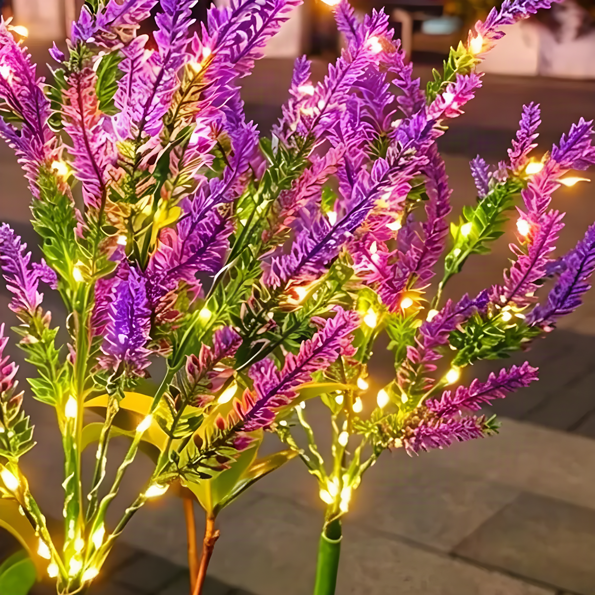 Solar Lavender-Style Garden Stake Light in Five Color Options