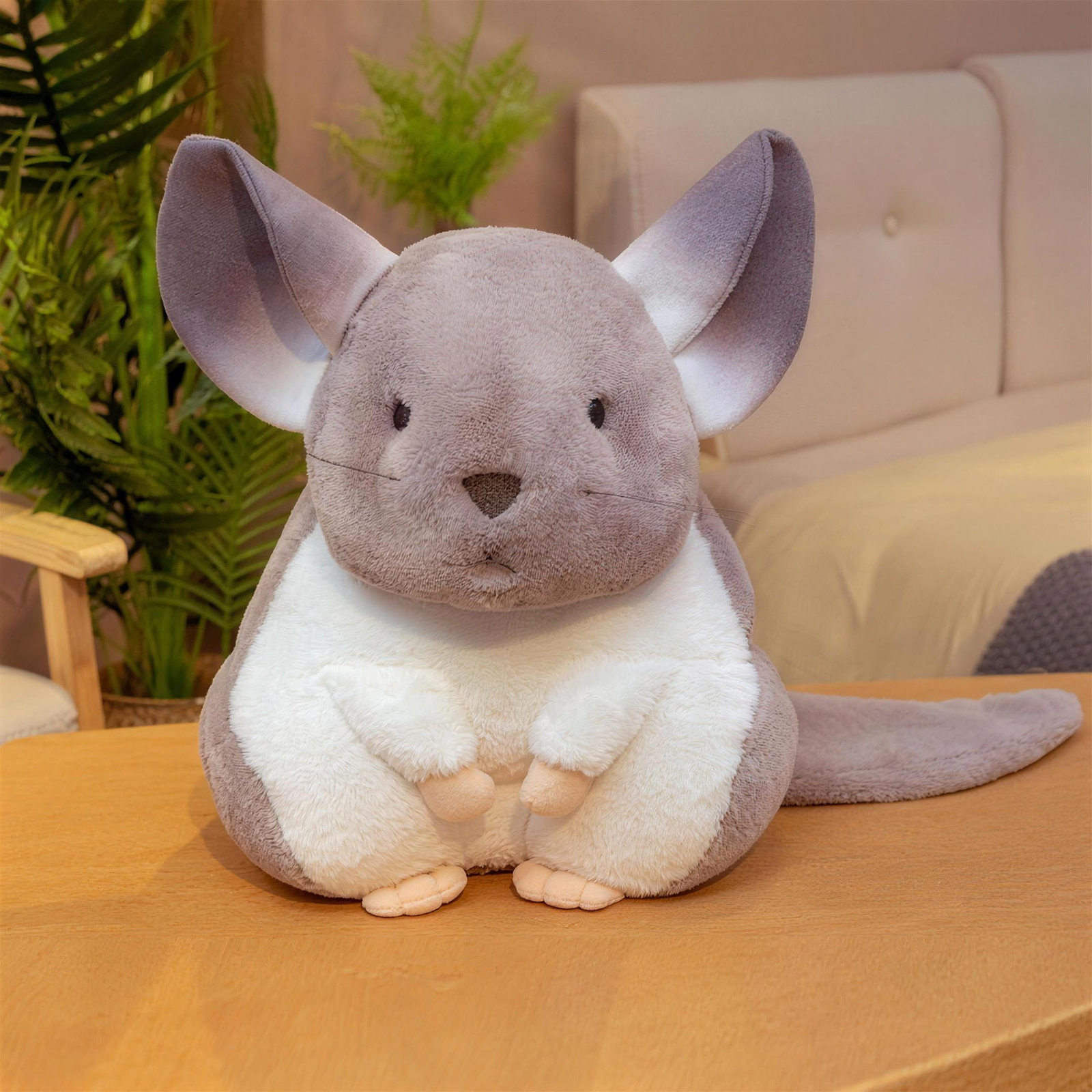 Chubby Chinchilla Plush Toy - Soft Stuffed Animal 3 Sizes