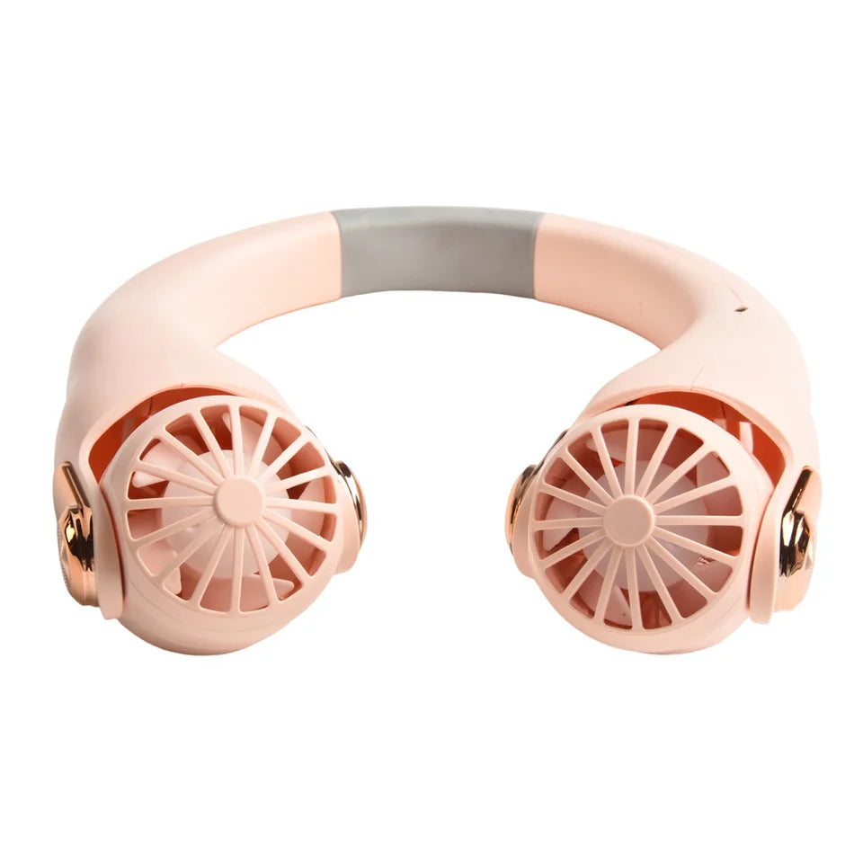 Wearable Bladeless Neck Fan – 3-Speed USB Rechargeable