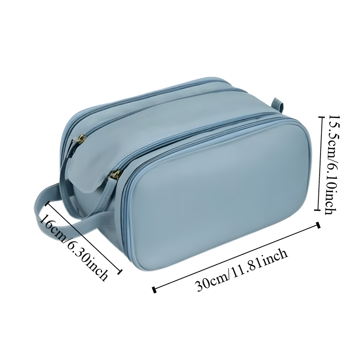 Zip-Around Travel Toiletry Organizer with Carry Handle