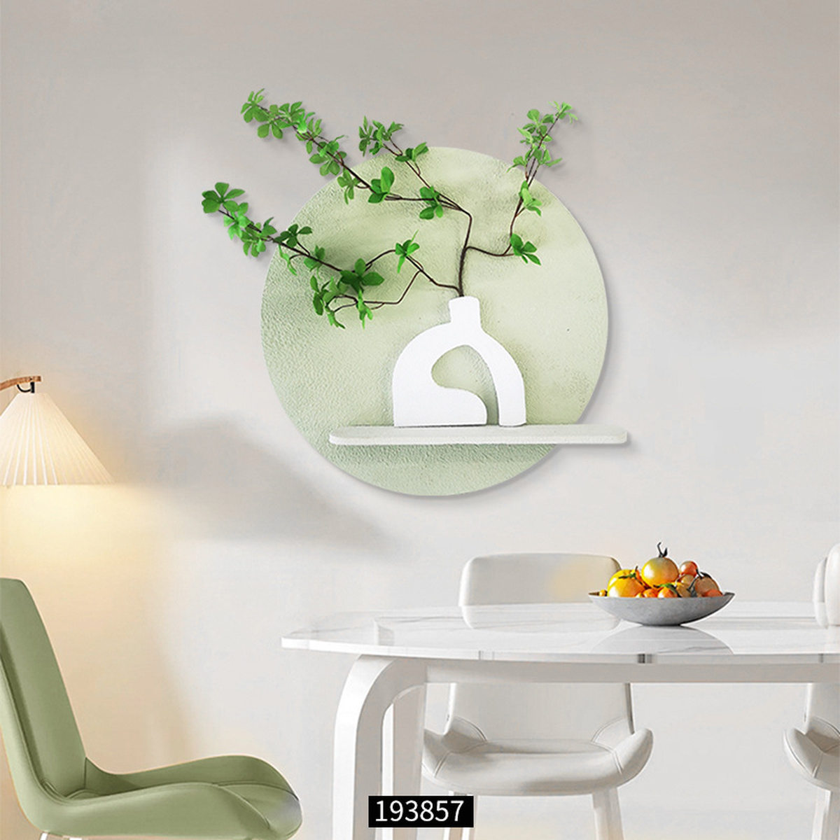 Sculptural Botanical Wall Art with Integrated Display Shelf