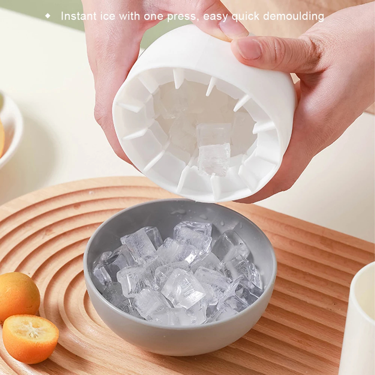 Mushroom-Shaped Ice Cube Mold with Bowl for Gathering Ice