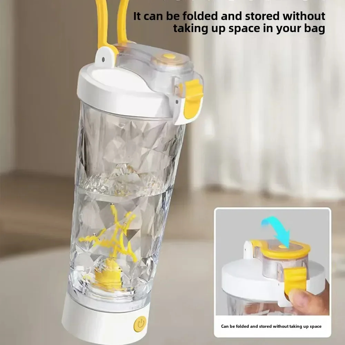 Rechargeable Electric Protein Shaker Bottle with USB-C Charging