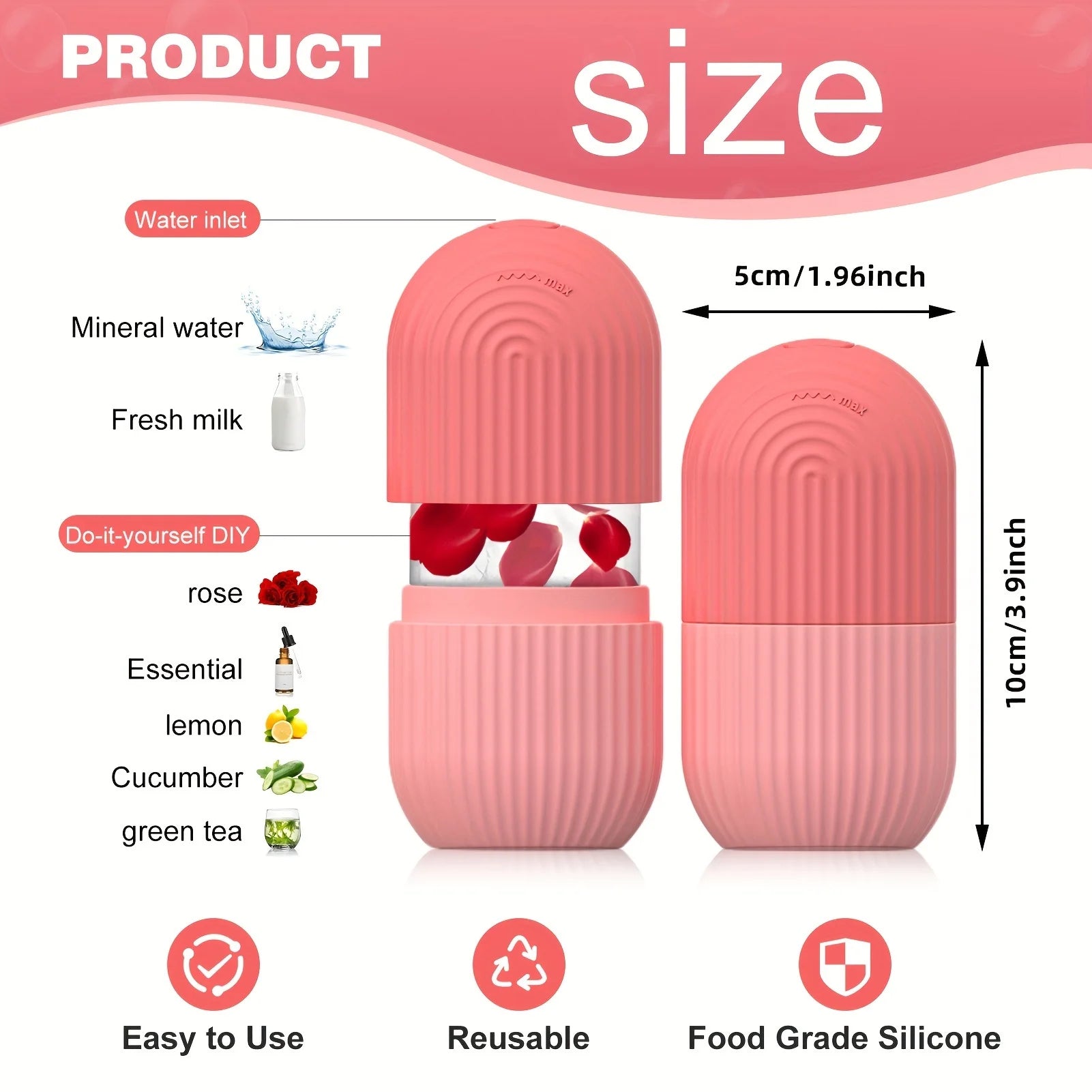 Silicone Ice Ball Face Massager - Cooling Facial Contouring Tool