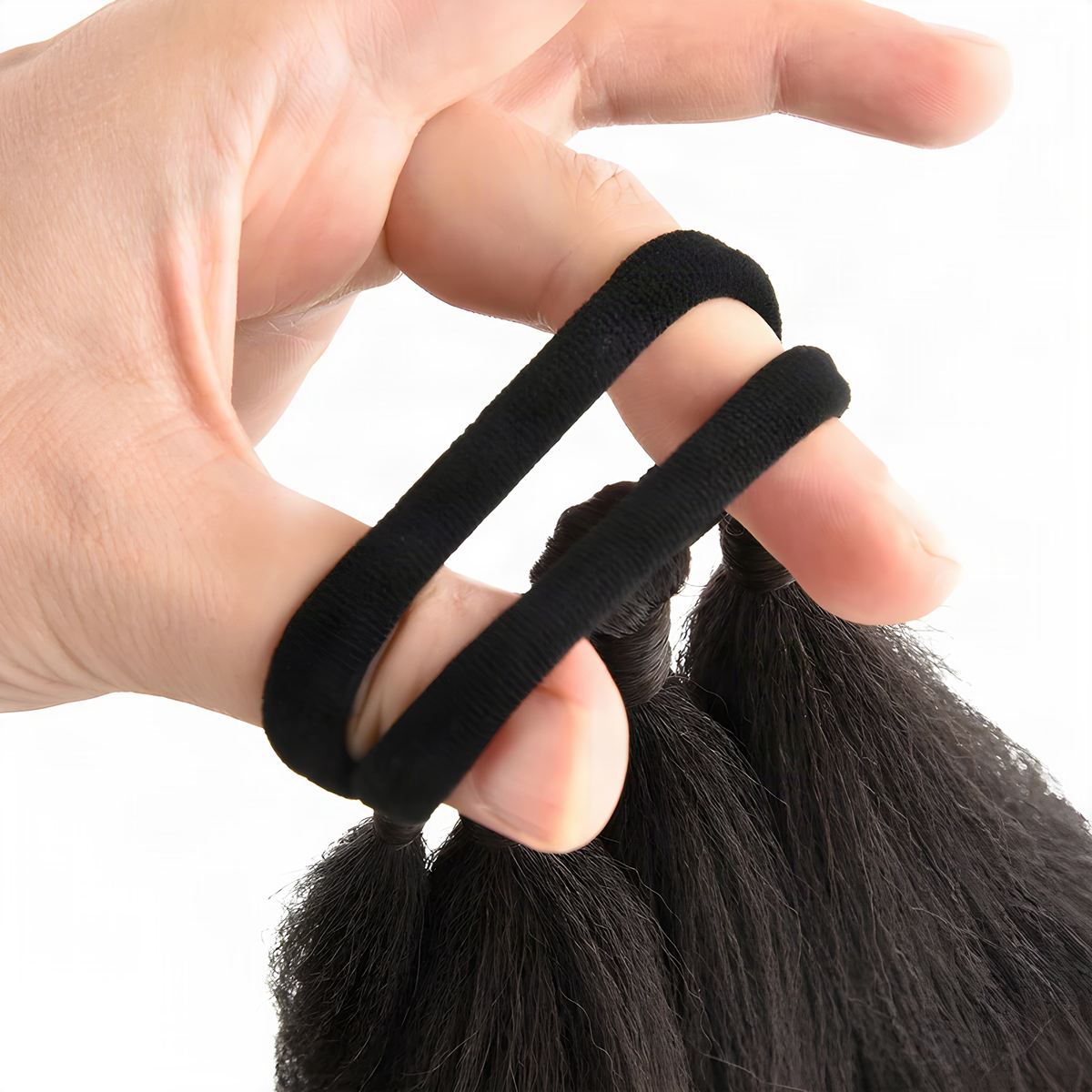 65 cm Synthetic Braidable Ponytail Extension with Elastic Ring