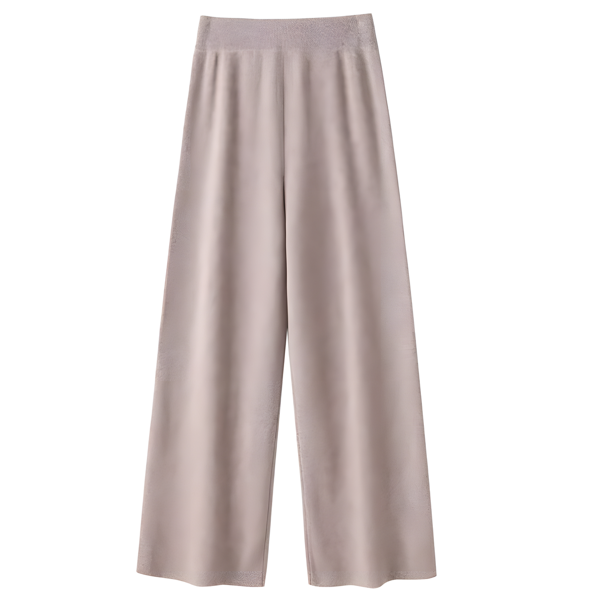 Women's High-Waist Wide-Leg Pants in Wool Fabric with Extended Fit