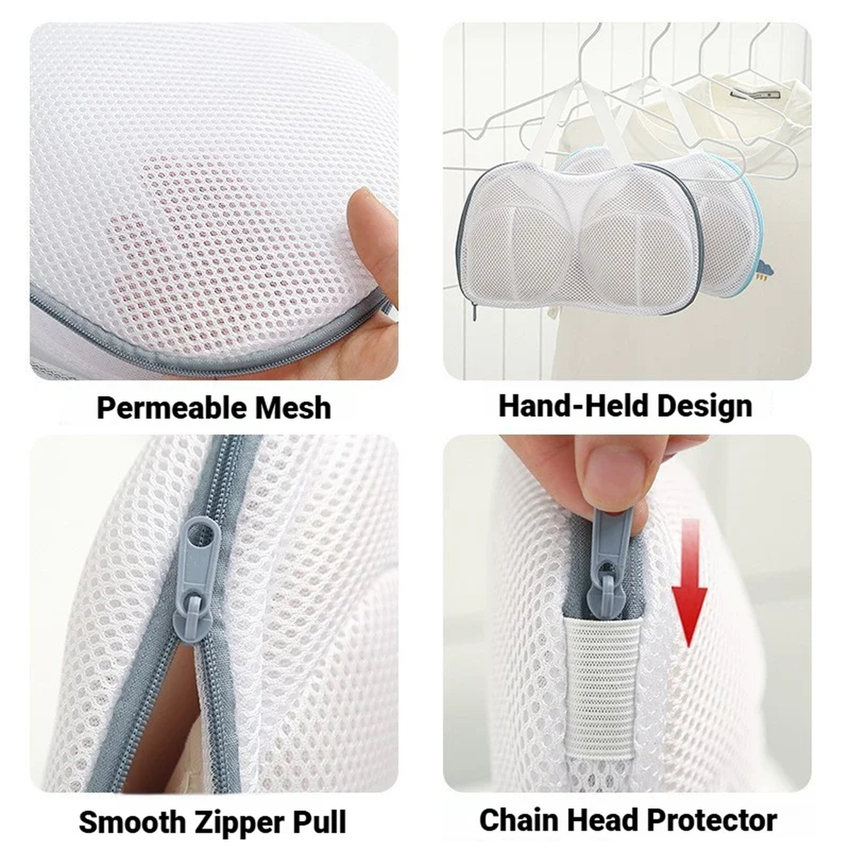 Zippered Mesh Laundry Bag for Delicates and Small Garments