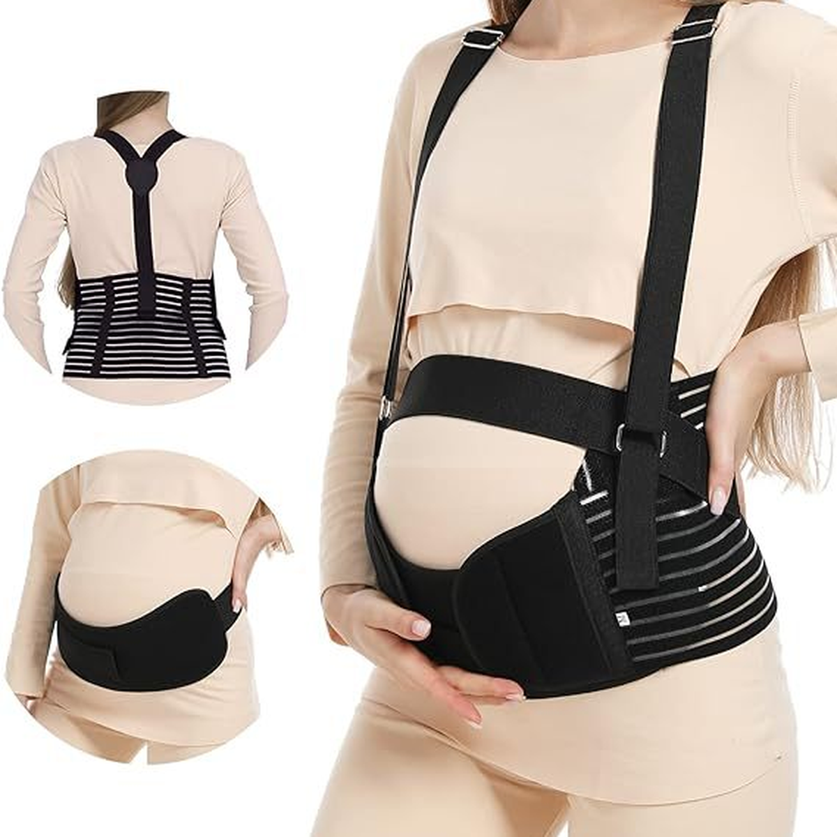 Adjustable Maternity Belly Band with Wraparound Straps