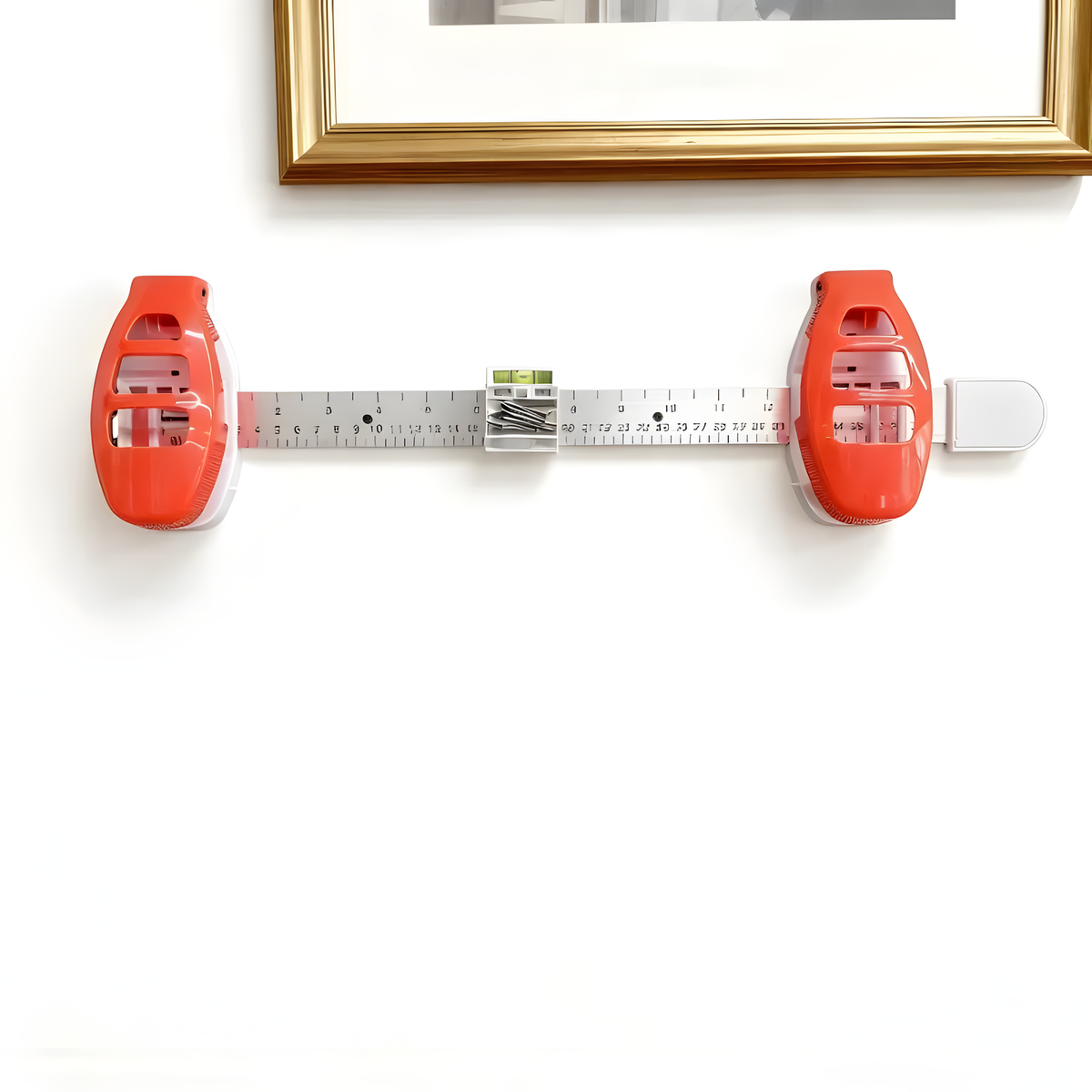 Picture Hanging Measuring Ruler, Sliding Handles & Level
