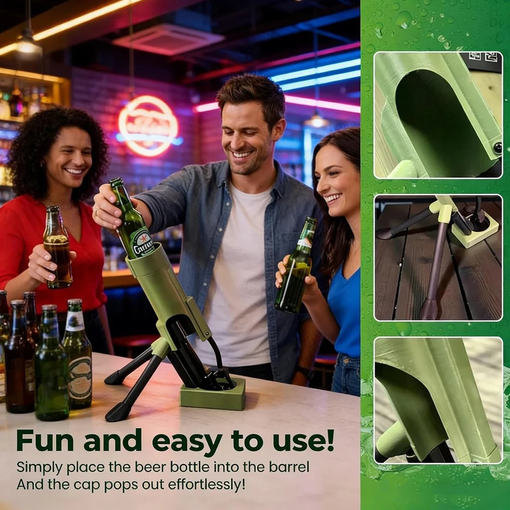 Mortar-Shaped Bottle Opener – Novelty Bar Tool 330ml / 500ml